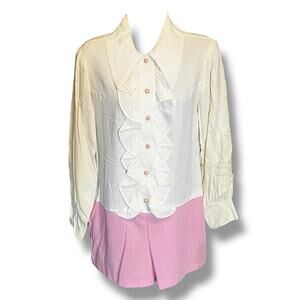 Mod white and pink jumper